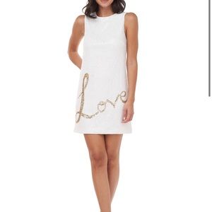 Theia Sequin Bridal Love Dress WORN ONCE